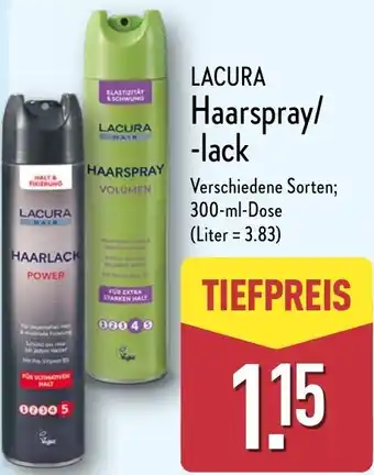 Aldi Nord LACURA Haarspray/ -lack Angebot