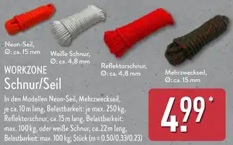 Aldi Nord WORKZONE Schnur/Seil Angebot