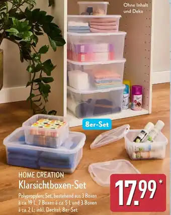 Aldi Nord HOME CREATION Klarsichtboxen-Set Angebot