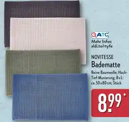 Aldi Nord NOVITESSE Badematte Angebot