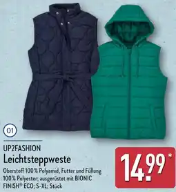 Aldi Nord UP2FASHION Leichtsteppweste Angebot