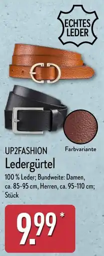 Aldi Nord UP2FASHION Ledergürtel Angebot