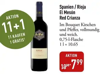 Galeria Markthalle Spanien / Rioja El Mesón Red Crianza Angebot