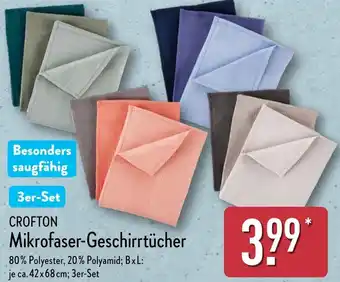 Aldi Nord CROFTON Mikrofaser-Geschirrtücher Angebot