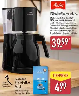 Aldi Nord Melitta Filterkaffeemaschine Angebot