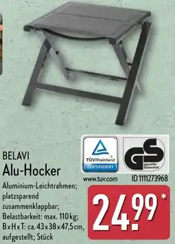 Aldi Nord BELAVI Alu-Hocker Angebot