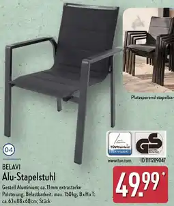 Aldi Nord BELAVI Alu-Stapelstuhl Angebot