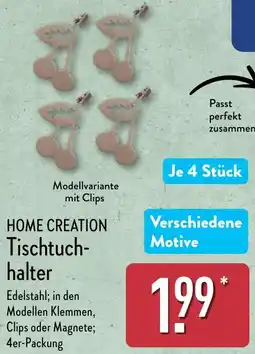 Aldi Nord HOME CREATION Tischtuchhalter Angebot