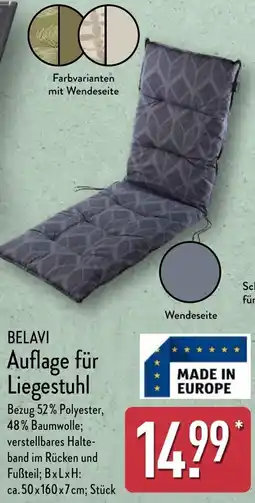 Aldi Nord BELAVI Auflage für Liegestuhl Angebot