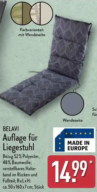 Aldi Nord BELAVI Auflage für Liegestuhl Angebot