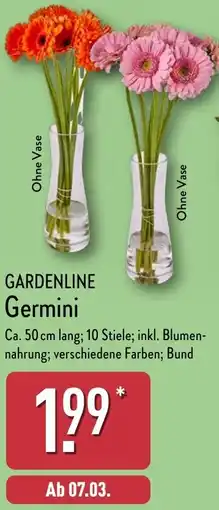 Aldi Nord GARDENLINE Germini Angebot