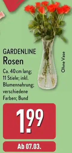 Aldi Nord GARDENLINE Rosen Angebot