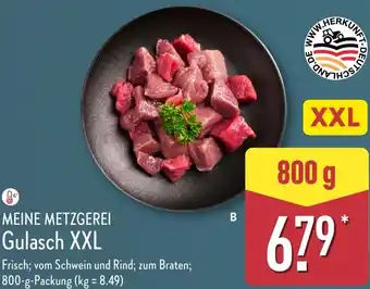 Aldi Nord MEINE METZGEREI Gulasch XXL Angebot