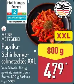 Aldi Nord MEINE METZGEREI Paprika Schinkengeschnetzeltes XXL Angebot