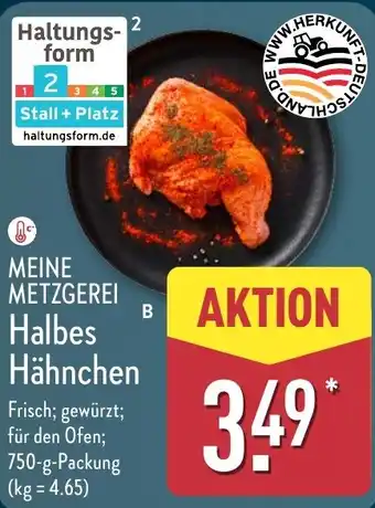 Aldi Nord MEINE METZGEREI Halbes Hähnchen Angebot