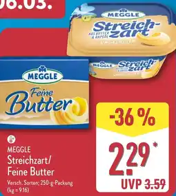 Aldi Nord MEGGLE Streichzart/ Feine Butter Angebot