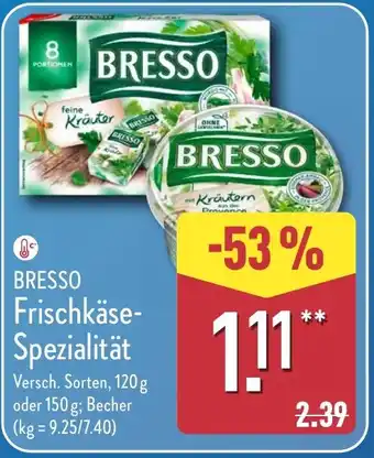 Aldi Nord BRESSO Frischkäse Spezialität Angebot