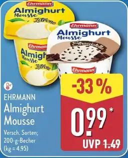 Aldi Nord EHRMANN Almighurt Mousse Angebot