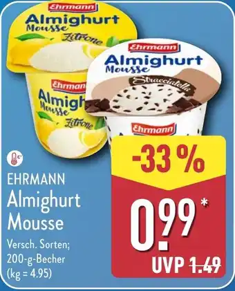 Aldi Nord EHRMANN Almighurt Mousse Angebot