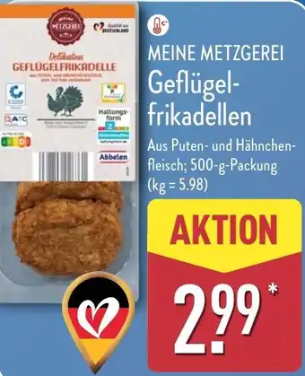 Aldi Nord MEINE METZGEREI Geflügelfrikadellen Angebot