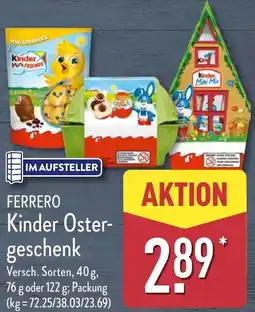 Aldi Nord FERRERO Kinder Ostergeschenk Angebot