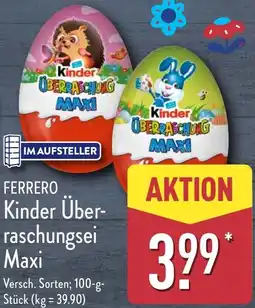 Aldi Nord FERRERO Kinder Überraschungsei Maxi Angebot