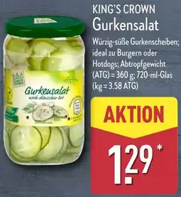 Aldi Nord KING'S CROWN Gurkensalat Angebot