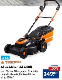 Aldi Nord YARD FORCE Akku-Mäher LM C40B Angebot