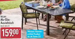 Aldi Nord BELAVI Alu-Glas Ausziehtisch Angebot