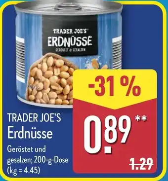 Aldi Nord TRADER JOE'S Erdnüsse Angebot