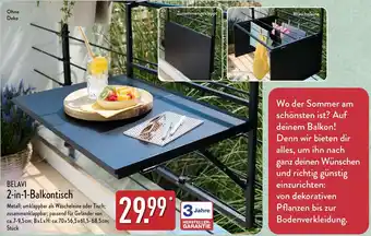 Aldi Nord BELAVI 2-in-1-Balkontisch Angebot