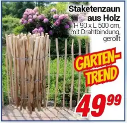 CENTERSHOP Staketenzaun aus Holz Angebot