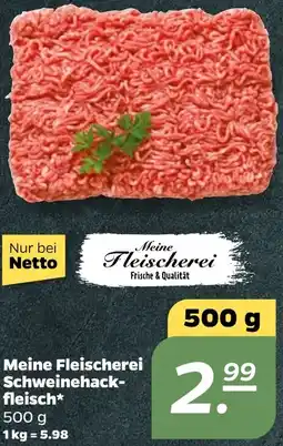 NETTO Meine Fleischerei Schweinehackfleisch Angebot