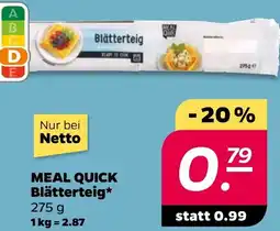 NETTO MEAL QUICK Blätterteig Angebot