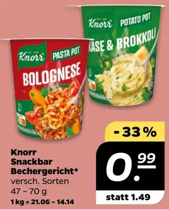 NETTO Knorr Snackbar Bechergericht Angebot