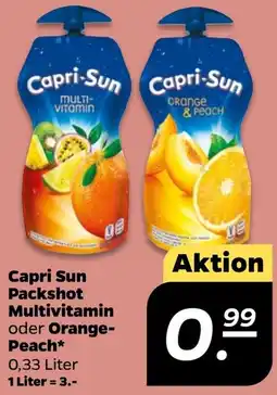 NETTO Capri Sun Packshot Multivitamin oder Orange Peach Angebot