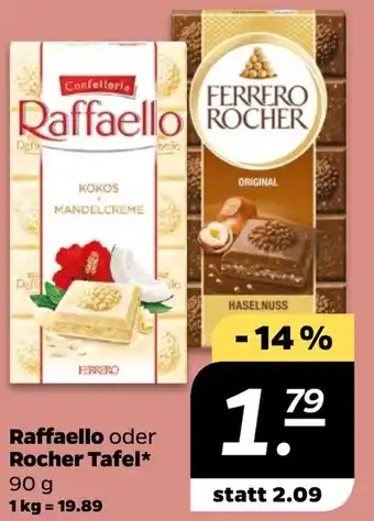 NETTO Raffaello oder Rocher Tafel Angebot