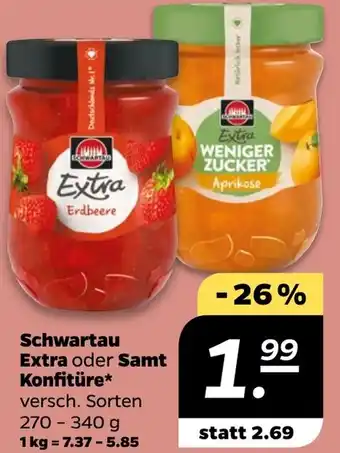 NETTO Schwartau Extra oder Samt Konfitüre Angebot