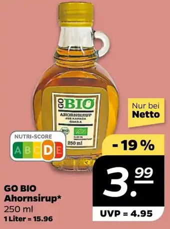 NETTO GO BIO Ahornsirup Angebot