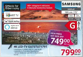 Selgros Samsung 4K LED TV GU75TU7179T Angebot