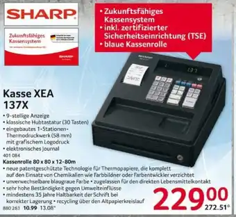 Selgros Sharp Kasse XEA 137X Angebot