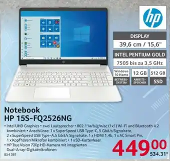 Selgros hp Notebook 15s-fq2526ng Angebot