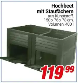 CENTERSHOP Hochbeet mit Staufächern Angebot