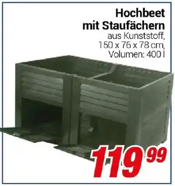 CENTERSHOP Hochbeet mit Staufächern Angebot