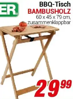 CENTERSHOP KESPER BBQ-Tisch Bambusholz Angebot