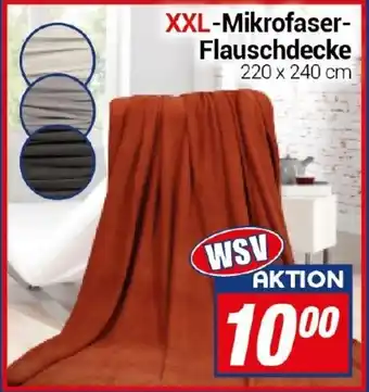 CENTERSHOP XXL-Mikrofaser Flauschdecke Angebot