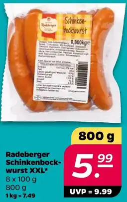 NETTO Radeberger Schinkenbockwurst XXL Angebot