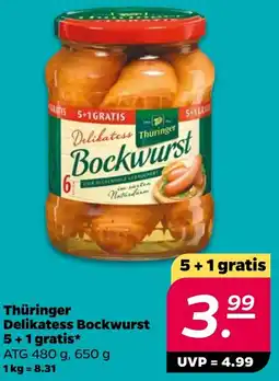 NETTO Thüringer Delikatess Bockwurst Angebot