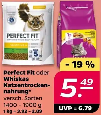 NETTO Perfect Fit oder Whiskas Katzentrockennahrung Angebot