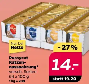 NETTO Pussycat Katzennassnahrung Angebot